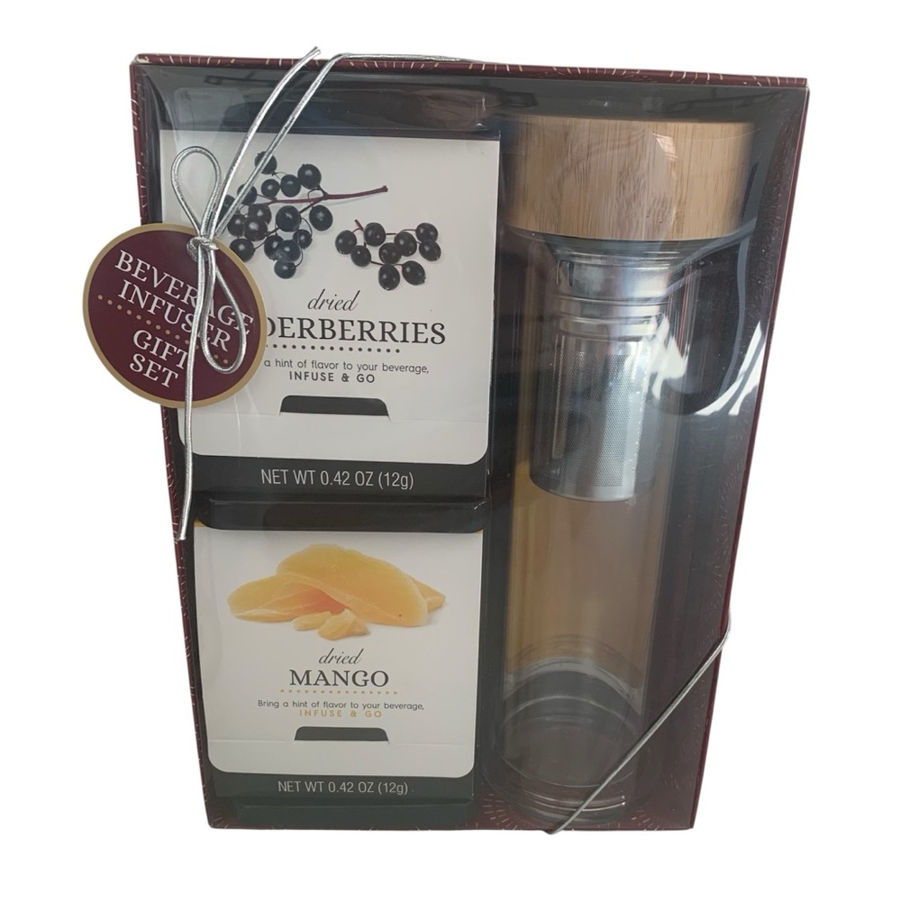 NEW Beverage Infuser Gift Set with Bamboo Lid